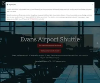 Evanstransportation.com(Shuttle to San Francisco & Oakland airports) Screenshot