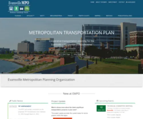 Evansvillempo.com(Evansville Metropolitan Planning Organization) Screenshot