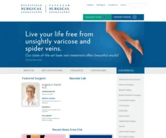 Evansvillesurgical.com(Evansville Surgical Associates) Screenshot