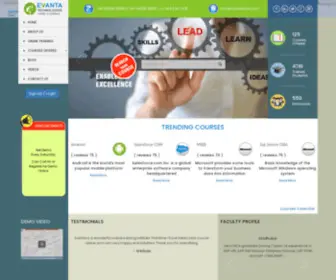 Evantatech.com(Oracle apps technical training online) Screenshot