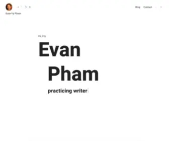 EvanvPham.com(Evan Vy Pham) Screenshot