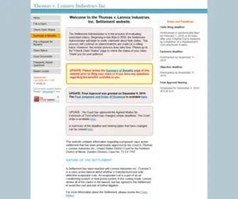 Evaporatorcoillawsuit.com(Lennox Industries Inc) Screenshot