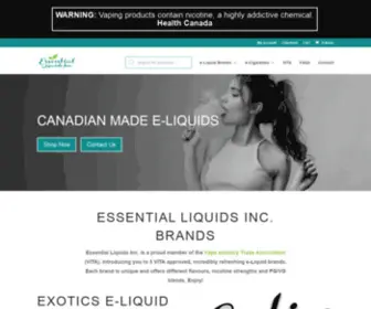 Evaporcanada.com(Essential Liquids Inc) Screenshot