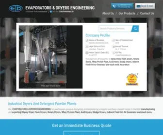 Evaprodryers.com(EVAPORATORS & DRYERS ENGINEERING) Screenshot