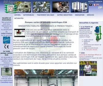 Evapumps.com(Pompes vortex) Screenshot