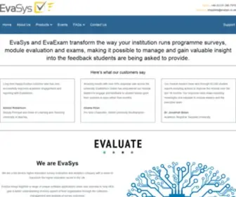 Evasys.co.uk(Evaluation and assessment solutions) Screenshot