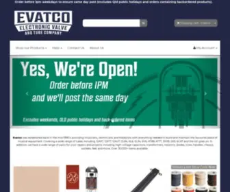 Evatco.com.au(Tubes, Valves and Parts for Valve Guitar and Hi-Fi Amps) Screenshot