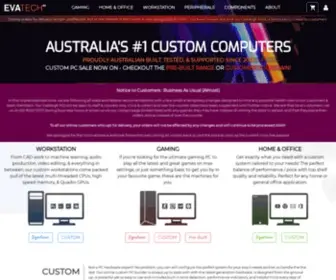 Evatech.com.au(Evatech Australian Custom Computers) Screenshot