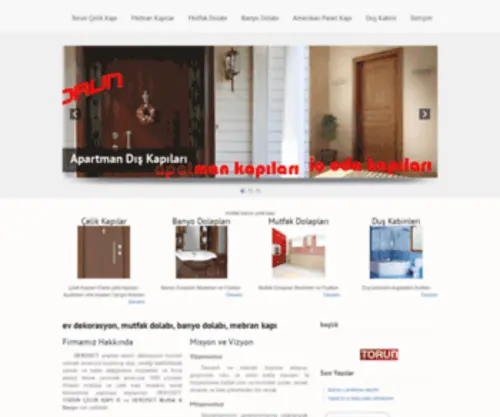 Evdekorasyon.com(Torun çelik kapı) Screenshot