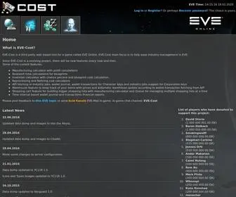 Eve-Cost.eu(Industry tool for EVE) Screenshot