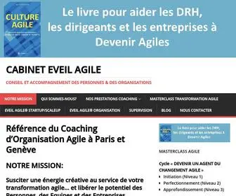 Eveilagile.com(Le cabinet Eveil Agile est le spécialiste du coaching d'entreprise agile à Paris et Genéve) Screenshot