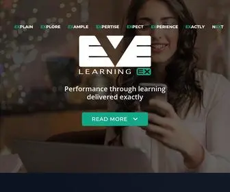 Evelearningex.com(Performance through learning delivered exactly. Eve Learning) Screenshot