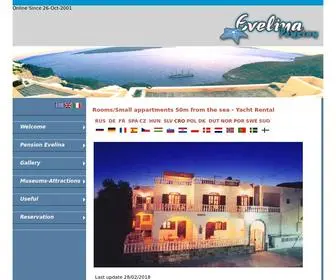 Evelinapension.com(Santorini Pension) Screenshot