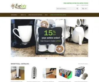 Evelots.com(Quality consumer goods to customers around the world) Screenshot