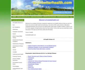 Evenbetterhealth.com(Evenbetterhealth) Screenshot