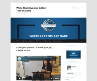 Eveningeditiontoastmasters.com(White Rock Evening Edition Toastmasters) Screenshot