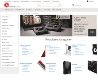 Evenstadmusikk.no(Kjøp musikkinstrumenter og musikkutstyr på nett) Screenshot