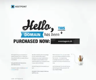 Eventagent.ch(This domain has been purchased at Hostpoint) Screenshot