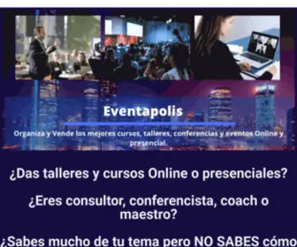 Eventapolis.com(Vende y organiza los mejores cursos) Screenshot