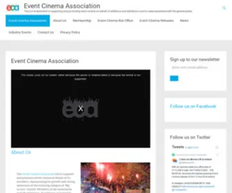 Eventcinemaassociation.org(The ECA is dedicated to supporting and promoting event cinema on behalf of exhibitors and distributors and to raise awareness with the general public) Screenshot