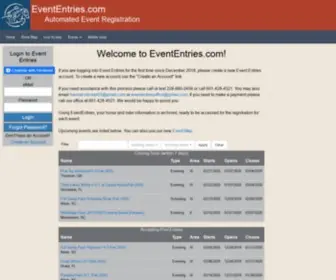 Evententries.com Screenshot