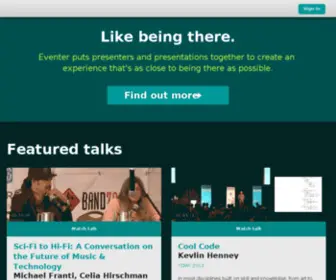 Eventer.com(Show and tell your talks) Screenshot