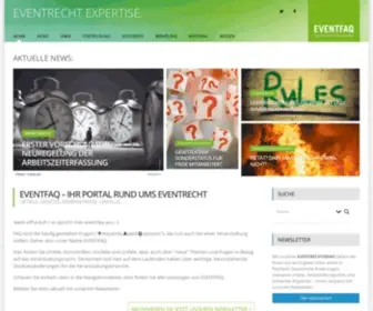 Eventfaq.de(EVENTFAQ – IHR PORTAL RUND UMS EVENTRECHT) Screenshot