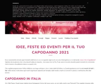 Eventicapodanno.com(Feste ed eventi per il tuo Capodanno 2022) Screenshot
