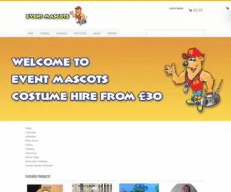 Eventmascots.co.uk(Event Mascots Costume Hire) Screenshot