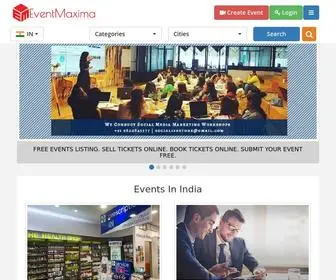Eventmaxima.com(Free events listing) Screenshot