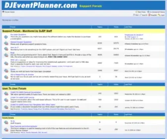 Eventplannerforum.com(DJ Event Planner Support Forum) Screenshot