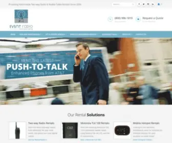 Eventradiorentals.com(Two-way Radio Rentals Walkie Talkie Push-To-Talk Rentals Nationwide) Screenshot