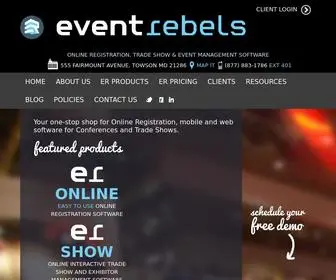 Eventrebels.com(Event Management & Registration Software) Screenshot