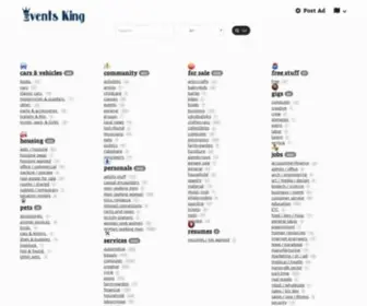 Eventsking.com(Events King) Screenshot