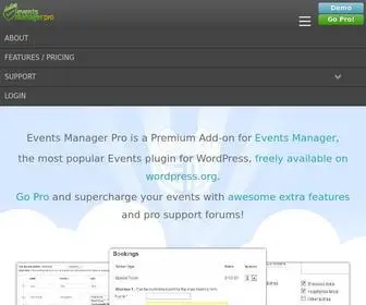 Eventsmanagerpro.com(Events Manager Pro) Screenshot