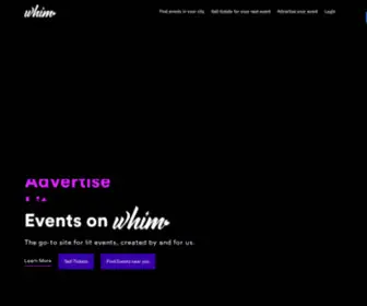 Eventsonwhim.com(Find and Create Events created by and for us) Screenshot