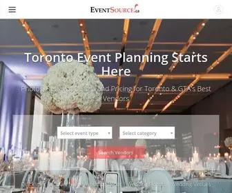 Eventsource.ca(Toronto Event Planning) Screenshot