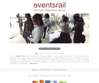 Eventsrail.com(Fast Event Registration Service) Screenshot