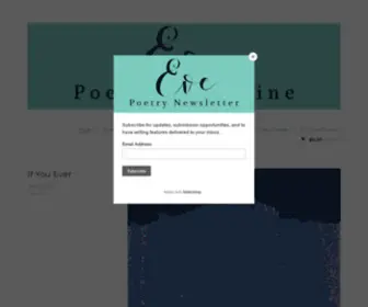 Evepoetry.com(Poetry Magazine featuring poetry) Screenshot