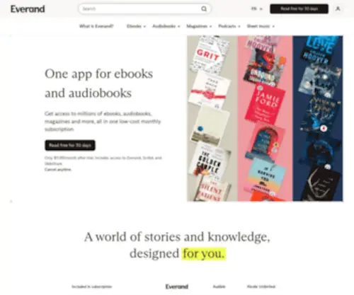 Everand.com(Ebooks, Audiobooks & More) Screenshot