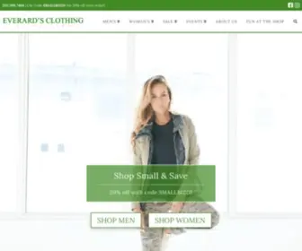 Everardsclothing.com(Everard’s Clothing) Screenshot