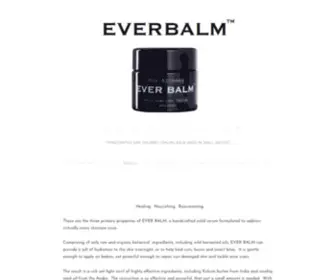 Everbalm.com(Ever Balm raw organic balm for the skin to heal nourish with anti) Screenshot