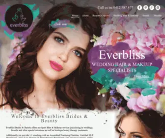 Everbliss.com.au(Wedding Hair & Makeup Experts) Screenshot