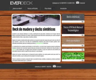 Everdeck.com.mx(DECK DE MADERA y piso para exteriores) Screenshot