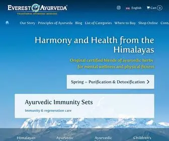 Everest-Ayurveda.com(Harmony and Health from the Himalayas) Screenshot