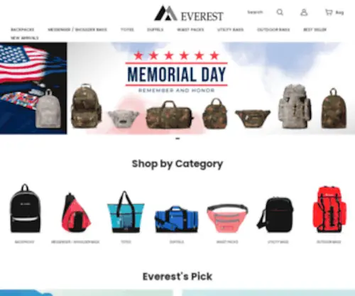Everestbag.com(Everest bag) Screenshot