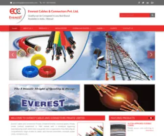 Everestcables.com(Everest cables & connectors pvt) Screenshot