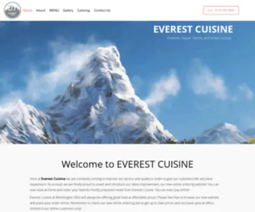 Everestcuisinecolumbus.com(Nepali, Indian and Tibetan authentic cuisines) Screenshot