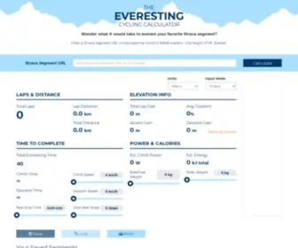 Everesting.io(The Everesting Calculator) Screenshot