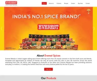 Everestspices.com(India's No.1 Spice Brand) Screenshot